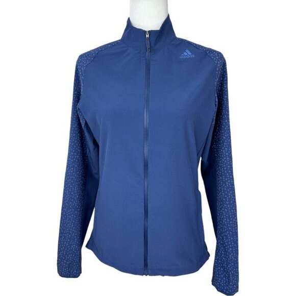 Adidas Women’s NWT Blue Energy Running Activewear Windbreaker‎ Jacket S/C37 - Picture 1 of 13